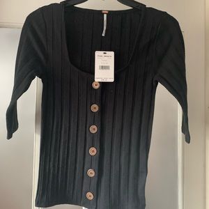 Free People Central Park Cardi Top